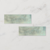 Aqua Tiffany Grijs Goud Linnen Minimale Textuur Ur Mini Visitekaartje (Voorkant / Achterkant)