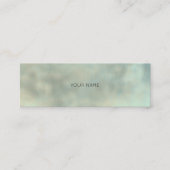 Aqua Tiffany Grijs Goud Linnen Minimale Textuur Ur Mini Visitekaartje (Voorkant)