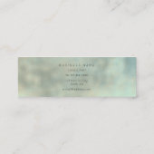 Aqua Tiffany Grijs Goud Linnen Minimale Textuur Ur Mini Visitekaartje (Achterkant)