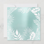 Aqua Tiffany Metaal Glitter Tropic Wit Blauw Kaart (Achterkant)