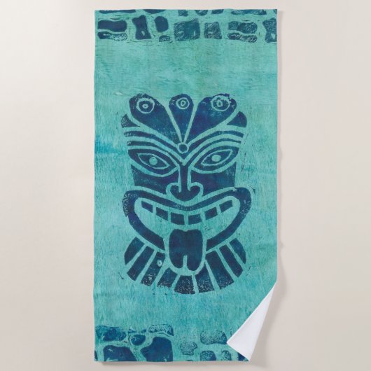 Aqua Tiki Beach Towel Strandlaken (Voorkant)