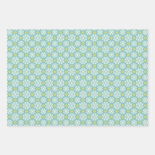 Aqua Tiki Vibe Set van wikkelpapier Inpakpapier Vel (Voorkant 2)