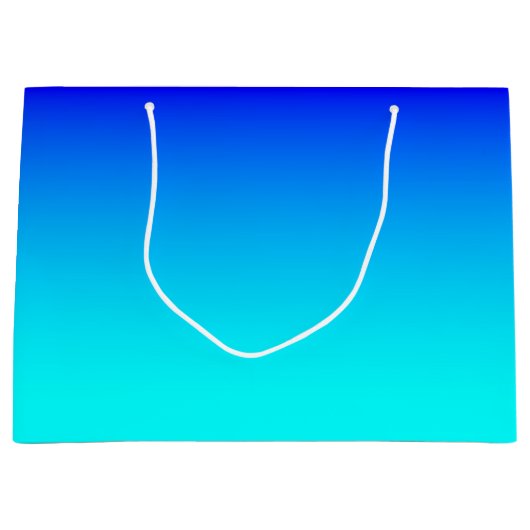 Aqua to Blue Gradient Groot Cadeauzakje (Voorkant)