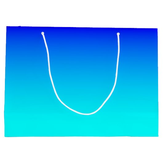Aqua to Blue Gradient Groot Cadeauzakje (Achterkant)