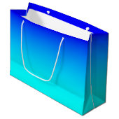 Aqua to Blue Gradient Groot Cadeauzakje (Voorkant Gekanteld)