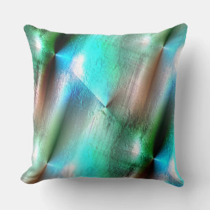 Aqua to wooded texture with digital rough and line kussen