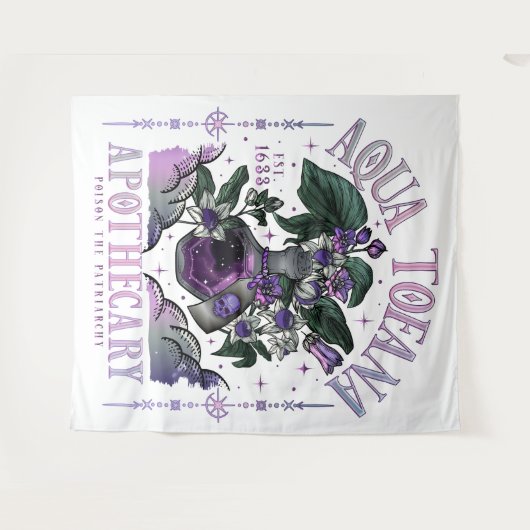 Aqua Tofana Tapestry #2 Wandkleed (Voorkant (horizontaal))