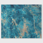 Aqua tone onyx marmer cadeaupapier (Vlak)