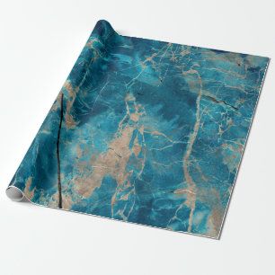 Aqua tone onyx marmer cadeaupapier