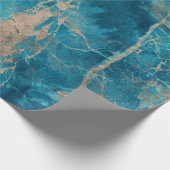 Aqua tone onyx marmer cadeaupapier (Hoek)
