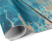 Aqua tone onyx marmer cadeaupapier (Rol Hoek)
