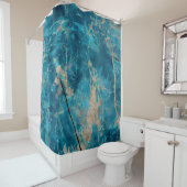 Aqua tone onyx marmer douchegordijn (In situ)
