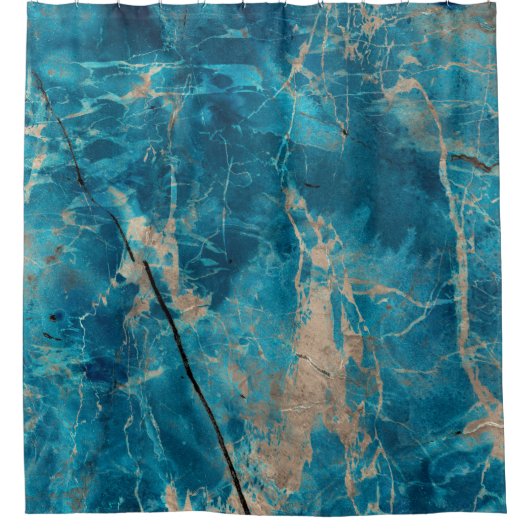 Aqua tone onyx marmer douchegordijn (Voorkant)