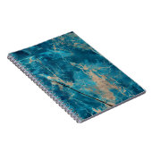Aqua tone onyx marmer notitieboek (Rechterzijde)