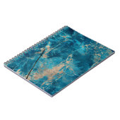 Aqua tone onyx marmer notitieboek (Linkerzijde)