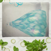 Aqua Tones Kerst Keukenhanddoek (Gevouwen)