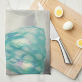 Aqua Tones Kerst Keukenhanddoek (Quarter Fold)