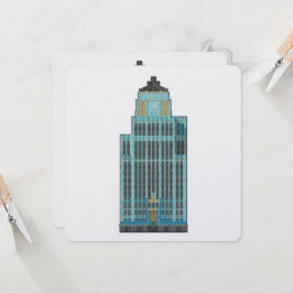 Aqua Tower: Art Deco Elegantie Sticker
