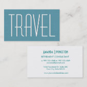 Aqua TRAVEL AGENCY Simple Style V63H Visitekaartje (Voorkant / Achterkant)