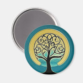 Aqua Tree of Life Magnet (Voorkant / Achterkant)