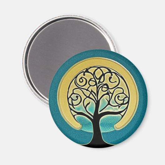 Aqua Tree of Life Magnet (Voorkant / Achterkant)