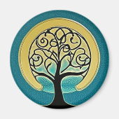 Aqua Tree of Life Magnet (Voorkant)