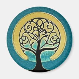 Aqua Tree of Life Magnet