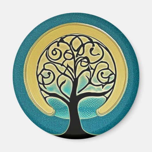 Aqua Tree of Life Magnet (Voorkant)