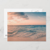 Aqua Tropical Beach Coastal Destiny's Destiny Briefkaart (Voorkant / Achterkant)