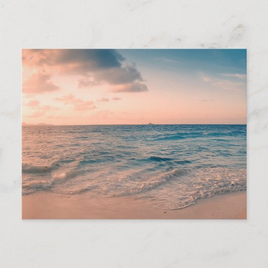 Aqua Tropical Beach Coastal Destiny's Destiny Briefkaart (Voorkant)