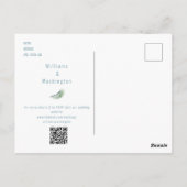Aqua Tropical Wedding Save the Date Briefkaart (Achterkant)