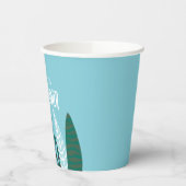 Aqua Tropisch Baby shower Papier Cup Papieren Bekers (Links)