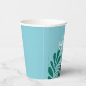 Aqua Tropisch Baby shower Papier Cup Papieren Bekers (Rechts)