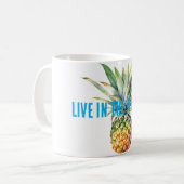 Aqua tropische ananas koffiemok (Voorkant links)