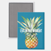 Aqua tropische ananas magneet (Voorkant / Achterkant)