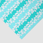 Aqua tropische fangipani tissuepapier (Detail)