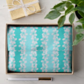 Aqua tropische fangipani tissuepapier (Geschenk)