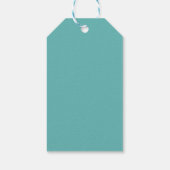 Aqua Trouwkaart Bedankingslabels Cadeaulabel (Achterkant)
