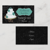 aqua Trouwtaart makers visitekaartjes (Voorkant / Achterkant)