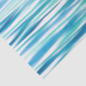 Aqua Turquoise Abstracte Strepen Tissuepapier (Detail)