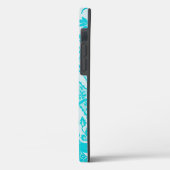 Aqua Turquoise Art Phone Case (Achterkant / Links)