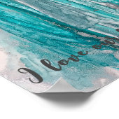 Aqua Turquoise Art Poster (Hoek)