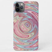 Aqua Turquoise Blauw Blush Roze Swirl Art iPhone Hoesje (Achterkant)