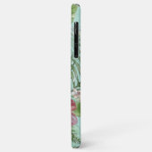 Aqua Turquoise Blauw Groen Roze Bloemenkunst Patro Case-Mate iPhone Case (Achterkant/links)