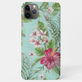 Aqua Turquoise Blauw Groen Roze Bloemenkunst Patro Case-Mate iPhone Case (Achterkant)