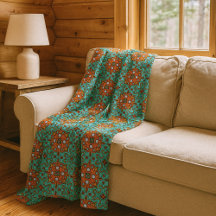 Aqua Turquoise Blauw Sinaasappel Rood Bruin Tribe 