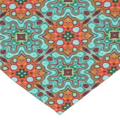 Aqua Turquoise Blauw Sinaasappel Rood Bruin Tribe  Korte Tafelloper (Hoek)