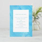 Aqua Turquoise Blauwe Waterverf Minimalistische Br Kaart (Staand voorkant)