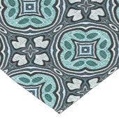 Aqua Turquoise Blauwgroen Blauw Groen Bohemian Tri Korte Tafelloper (Hoek)