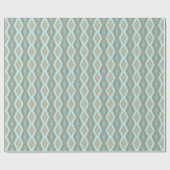 Aqua Turquoise Blauwgroen Blue Green Tribe Art Cadeaupapier (Vlak)